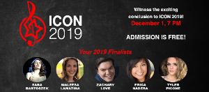 UCPAC in Rahway Presents the ICON 2019: Finals on Sunday 12/1 at 7:00 pm with Free Admission 