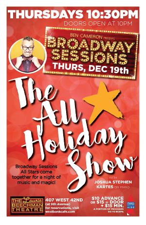 Broadway Sessions Presents Annual ALL-STAR HOLIDAY SHOW This Thursday 