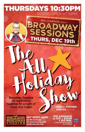 Broadway Sessions Presents Annual ALL-STAR HOLIDAY SHOW This Thursday Image