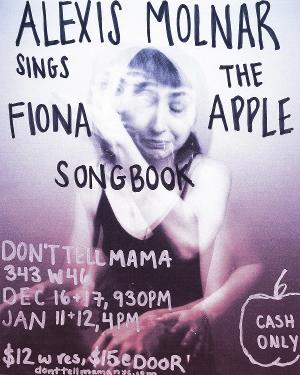 Alexis Molnar Sings The Fiona Apple Songbook At Don't Tell Mama Image