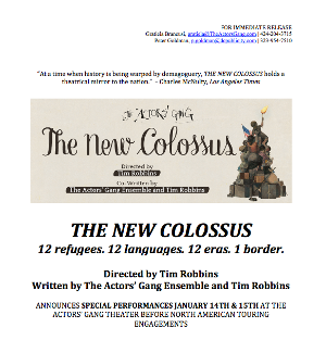 Actor's Gang Presents Special Performances Of NEW COLOSSUS January 14-15 