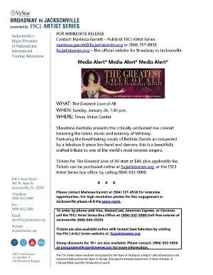 Showtime Australia Presents THE GREATEST LOVE OF ALL Image