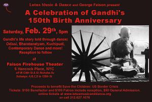 Lotus Music And Dance Presents A Celebration Of Gandhi's 150th Birth Anniversary 