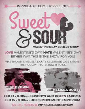 Sweet & Sour Valentine's Day Comedy Shows Come to Busboys & Poets Takoma and Joe's Movement Emporium 