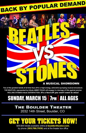 BEATLES VS. STONES: A MUSICAL SHOWDOWN Announced at Boulder Theater Image