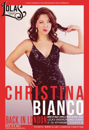 Christina Bianco Will Play the Hippodrome Casino in May 