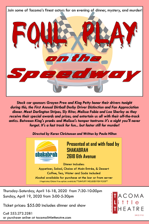 Tacoma Little Theatre Presents FOUL PLAY ON THE SPEEDWAY Image