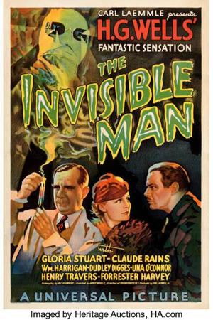 1933 Poster For THE INVISIBLE MAN Brings $182,400 As Remake Hits VOD 