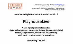 Pasadena Playhouse Announces The Launch Of PLAYHOUSE LIVE Image