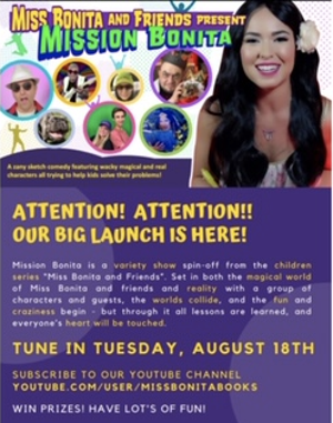 Children's Web Series MISSION BONITA Premiers August 18 On YouTube  Image