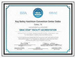 Kay Bailey Hutchison Convention Center Dallas Achieves GBAC STAR Facility Accreditation  Image