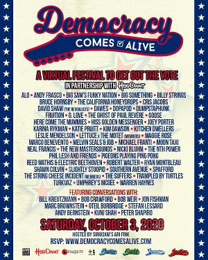 Democracy Comes Alive Announces 50+ Artists For Virtual Music Festival Promoting Participation In Democracy Image