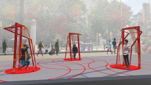 7th Annual Flatiron Plaza Design Installation Evokes Connections During Pandemic 
