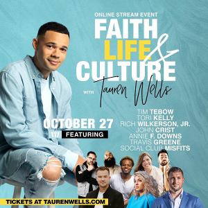 Join Tauren Wells For A Star-Studded Conversation On Faith Life & Culture October 27 Image