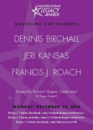 THE 12TH ANNUAL DANCERS OVER 40 LEGACY AWARDS Announced December 14 Image