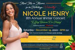 Nicole Henry Presents Virtual Concert 'I Sing Because I'm Happy' 