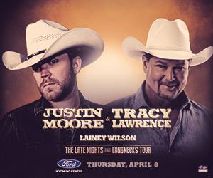 Justin Moore and Tracy Lawrence Come to the Ford Wyoming Center 