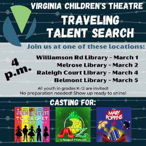 Virginia Children's Theatre Announces Traveling Talent Search Image