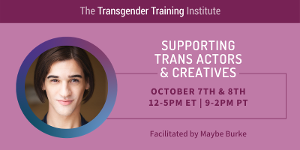 The Transgender Training Institute Hosts Supporting Trans Actors & Creatives Workshop Image