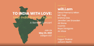 will.i.am, Cozmic, MC Yogi, and More Will Perform at Fundraising Concert TO INDIA WITH LOVE Tomorrow Night 
