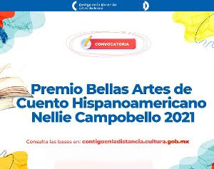 Convocan A Escritoras De América Latina Y España Al Premio Bellas Artes De Cuento Hispanoamericano Nellie Campobello 2021  Image