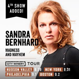 Sandra Bernhard Returns to the Stage With MADNESS AND MAYHEM at Northeast City Winery Venues 