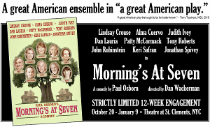 Lindsay Crouse, Judith Ivey, Dan Lauria and More Star in MORNING'S AT SEVEN Beginning Performances October 20 