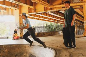 Skateboarders and Actors Present A SKATE PLAY in Local Skate Park Image