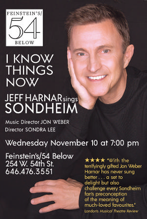 Jeff Harnar Sings Sondheim At Feinstein's/54 Below Next Month 