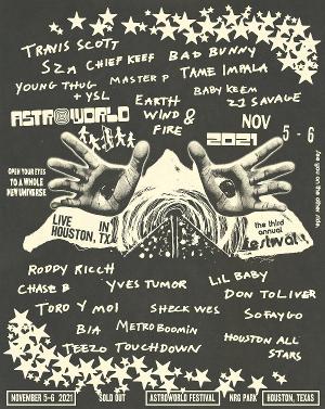 Travis Scott Announces 2021 Astroworld Festival Lineup Image