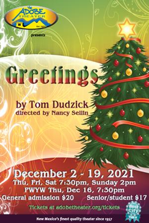 The Adobe Theater Presents GREETINGS in December 