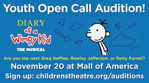 DIARY OF A WIMPY KID The Musical Auditions Announced At Mall Of America, November 20 