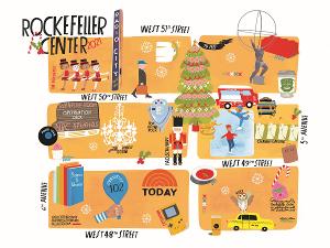 Illustrator Lisa Congdon Picked to Create Rockefeller Center's 2021 Holiday Map And Holiday Installation  Image