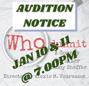 The Sherman Playhouse Holds Auditions for WHODUNNIT, January 10-11 