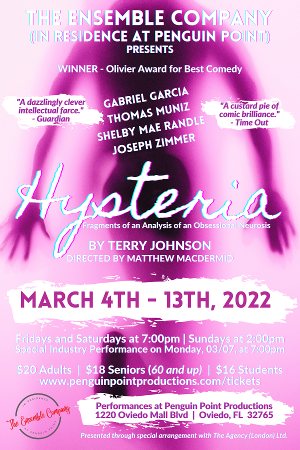 Olivier-Winning Hit HYSTERIA To Open At The Ensemble Company 
