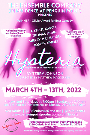 Olivier-Winning Hit HYSTERIA To Open At The Ensemble Company Image
