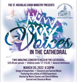 VOICExperience Returns To Tarpon Springs with VOICES IN THE CATHEDRAL, March 20  Image