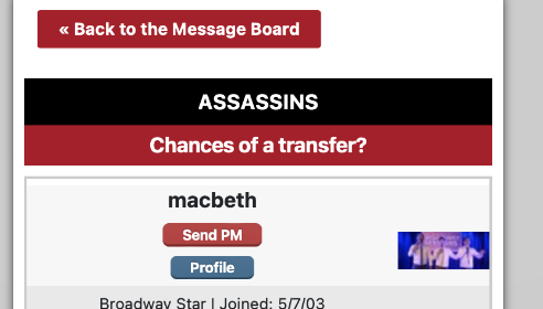 Chances of a transfer?