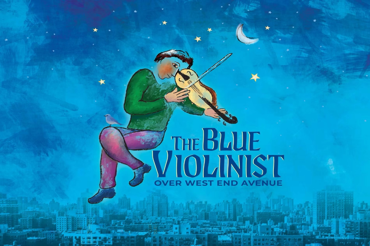 The Blue Violinist Over West End Avenue Off-Broadway