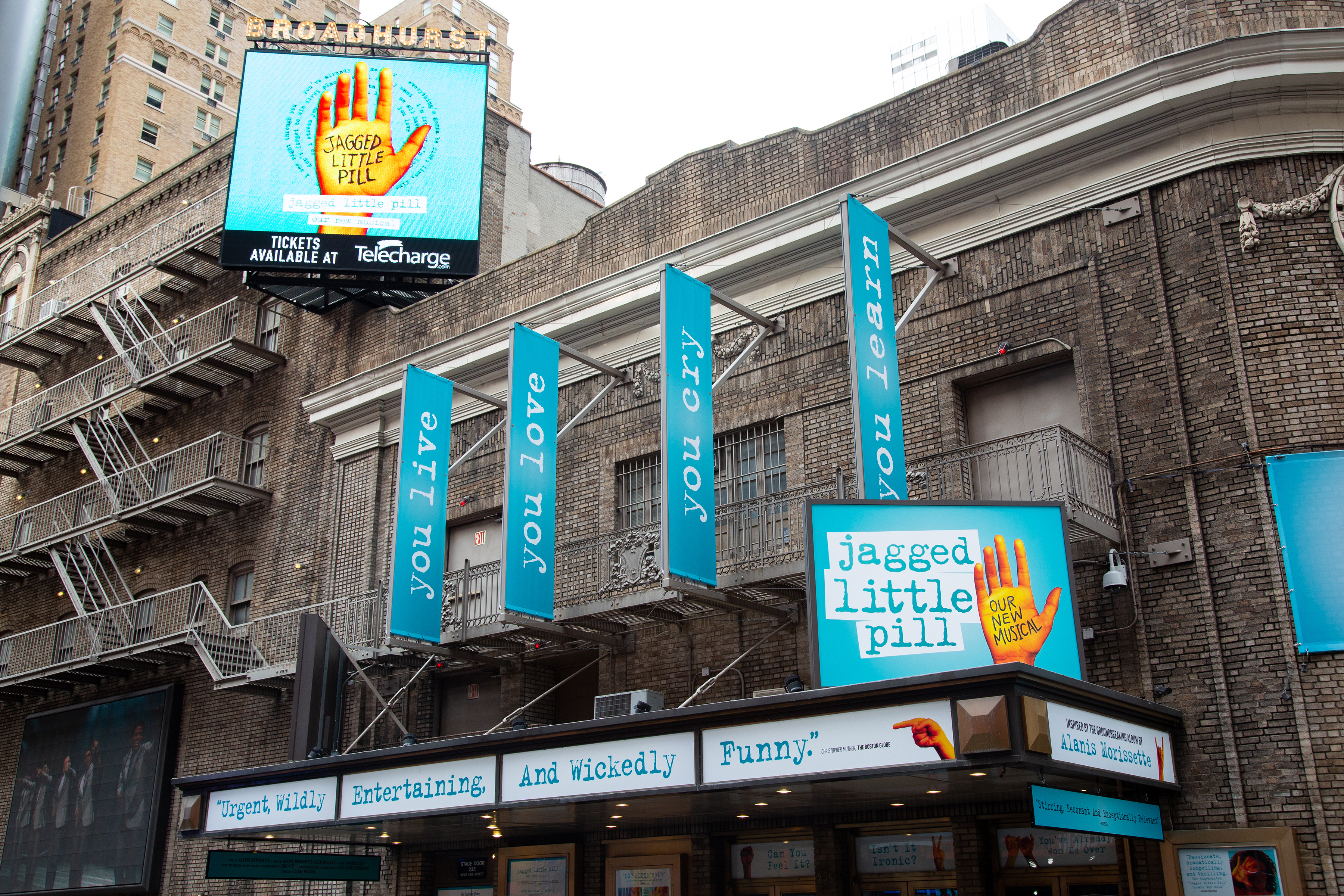 Broadhurst Theatre on Broadway Theater: Info & Seating Chart Marquee