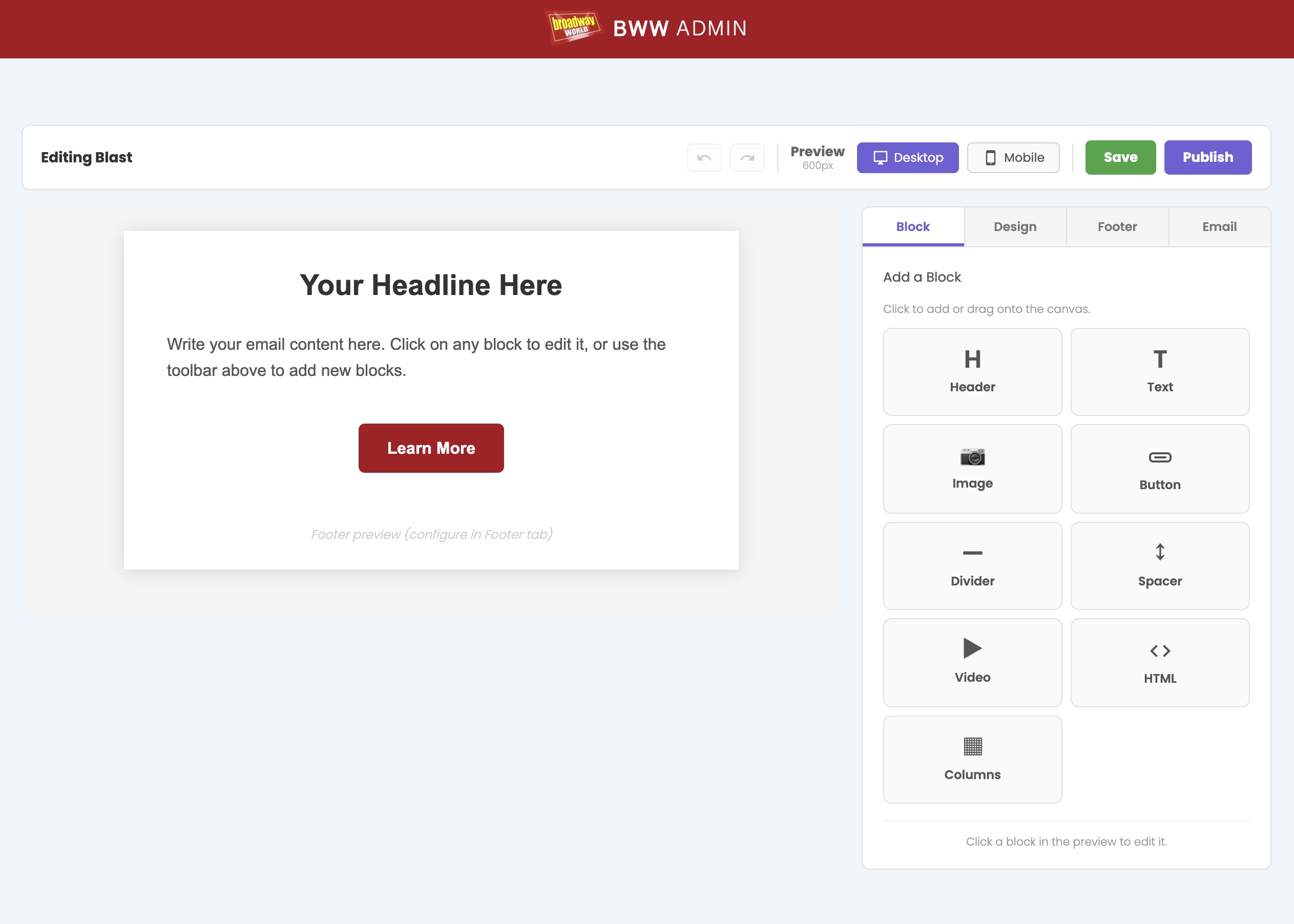 Visual Editor Screenshot
