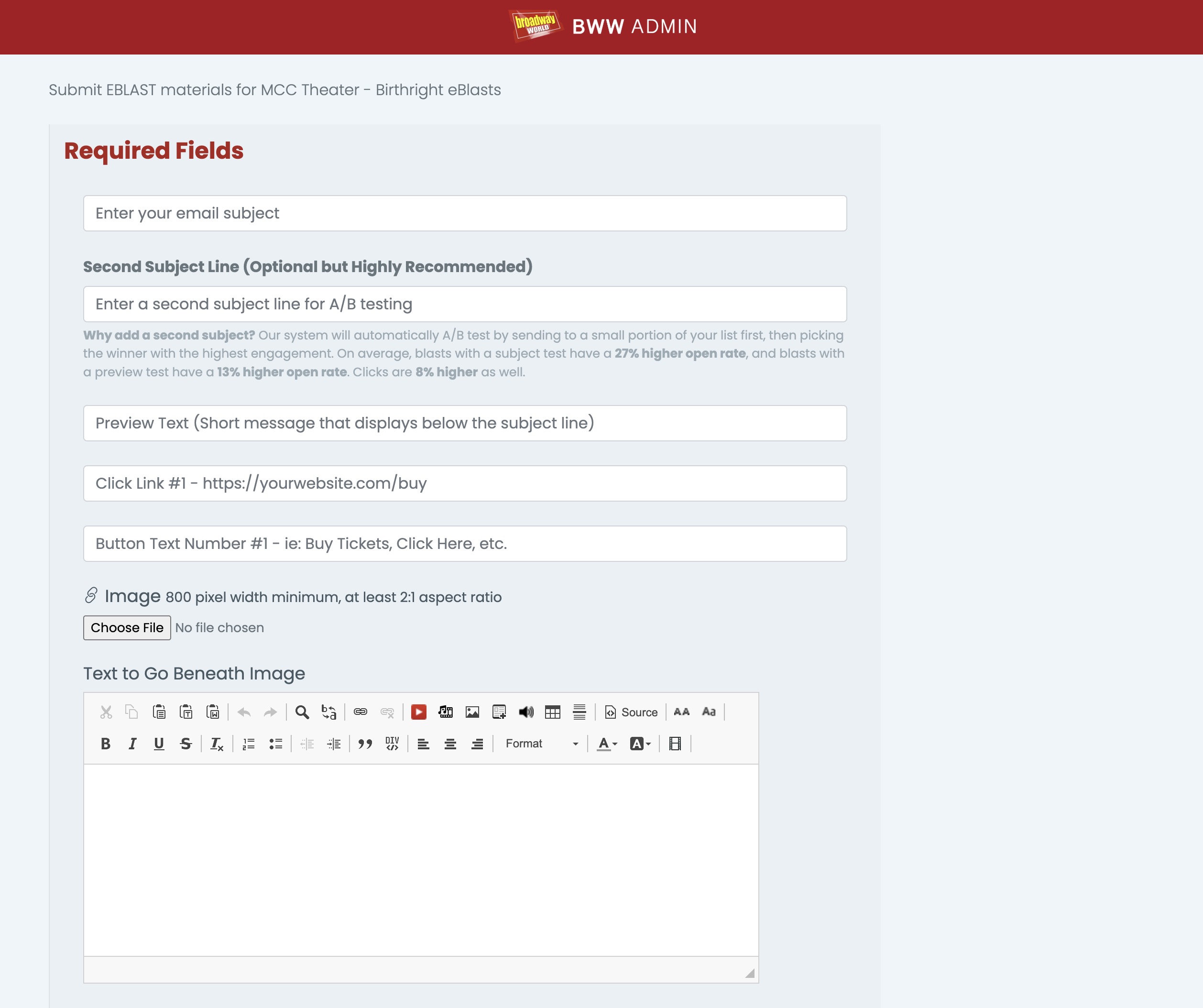 Form-Based Blast Builder Screenshot