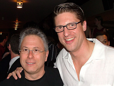 Composer Alan Menken with former Gaston, Chris Sieber at 