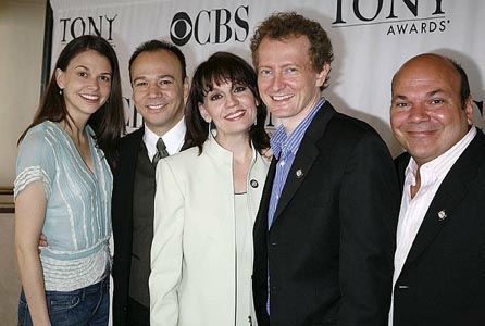 Sutton Foster, Danny Burstein, Beth Leavel, Bob Martin & Casey Nicholaw (The Drowsy Chaperone) at 