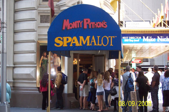Got my 2 reserved seats for HAIR and SPAMALOT on 8/9.