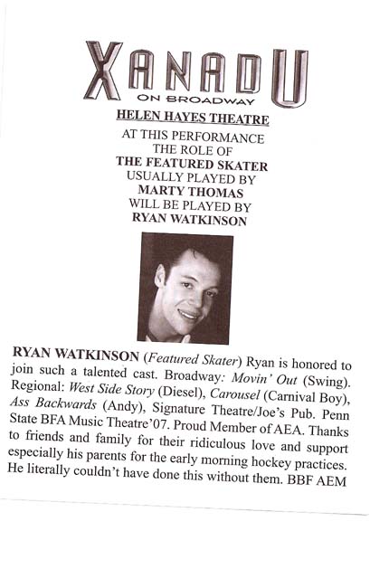 re: The Official 'fANADUs ' love thread to Xanadu the musical on Broadway !