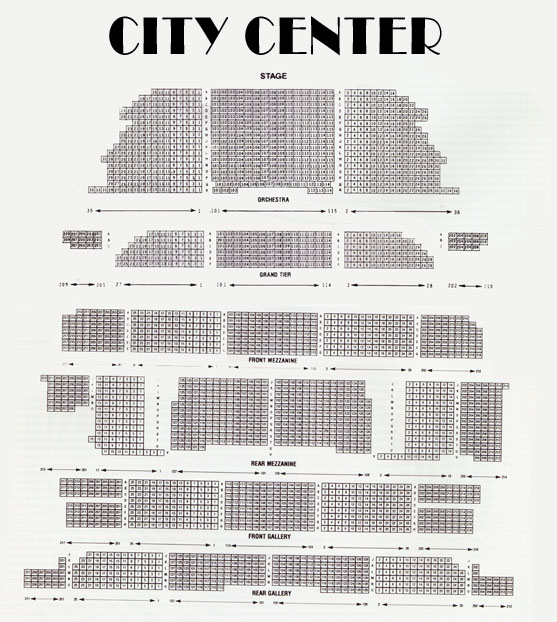 City Center Seating Chart HELP!
