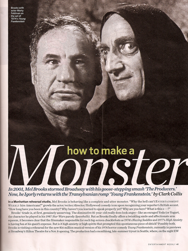 EW's article on YOUNG FRANKENSTEIN