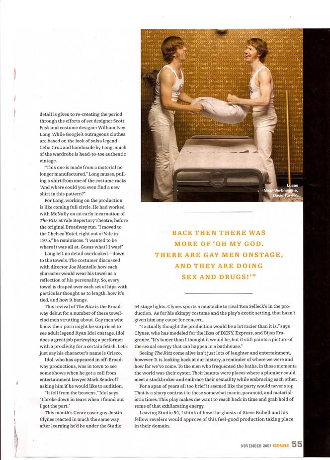 Genre Magazine's THE RITZ (Terrence McNally & the Boys) mostly photos!