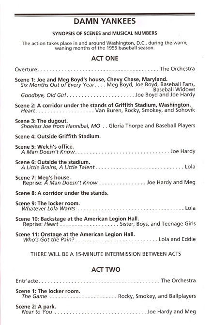 Jaystarr's 10/10 Report on DAMN YANKEES.                                   